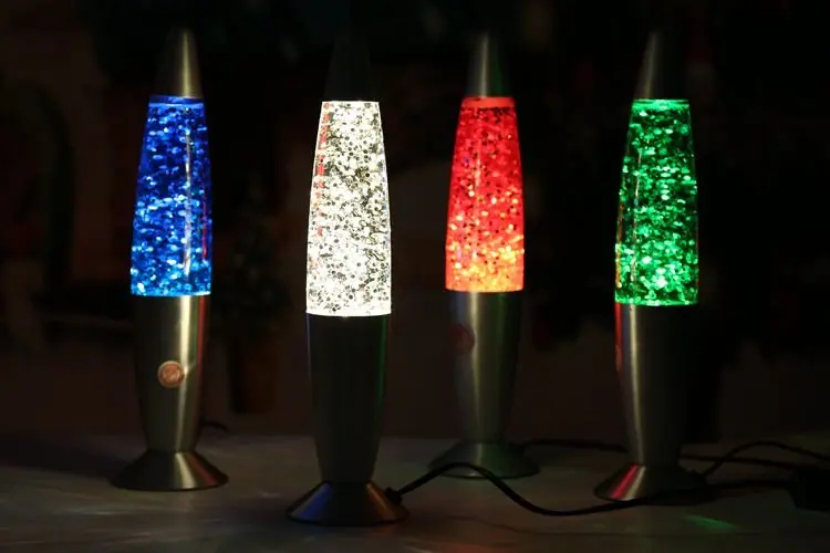Светодиодный ночник DSHA 3D Rocket с разноцветным изменением цвета RGB блестками