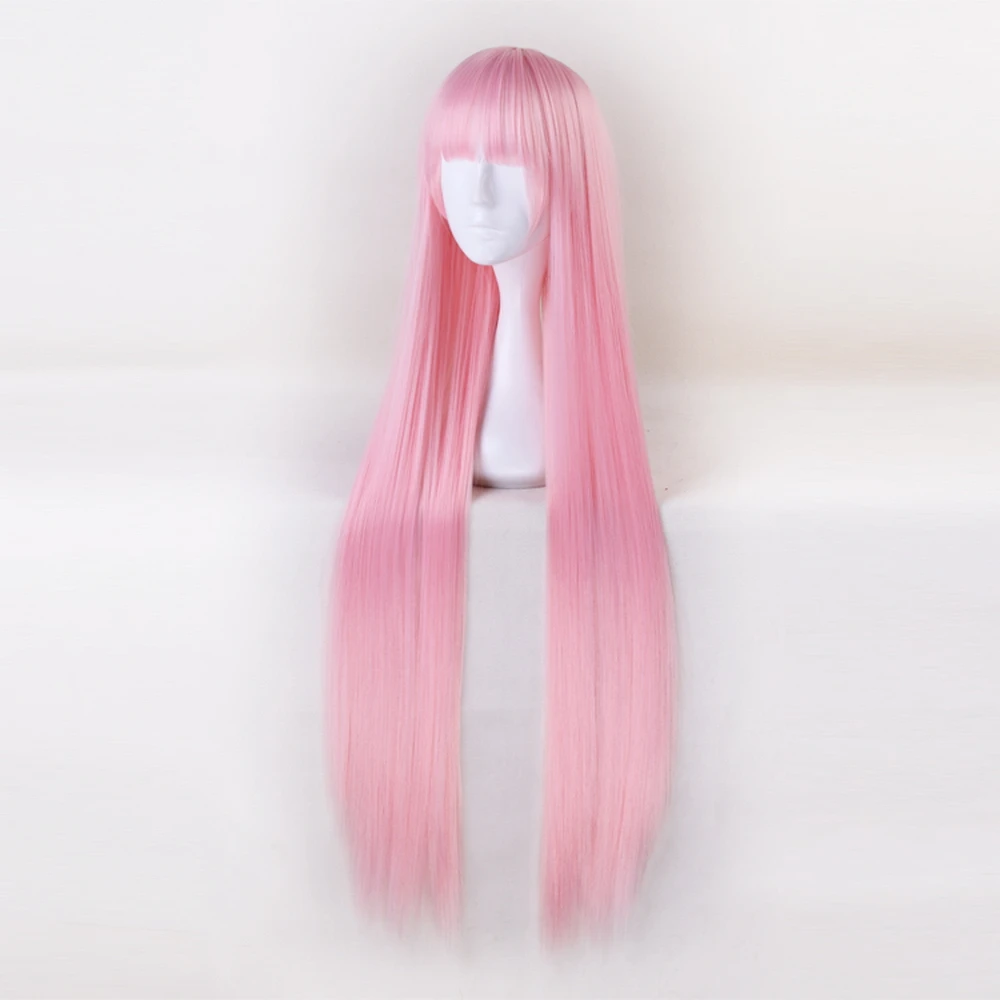 100 см аниме DARLING в FRANXX Длинные розовые волосы Косплэй парик ноль два Синтетические