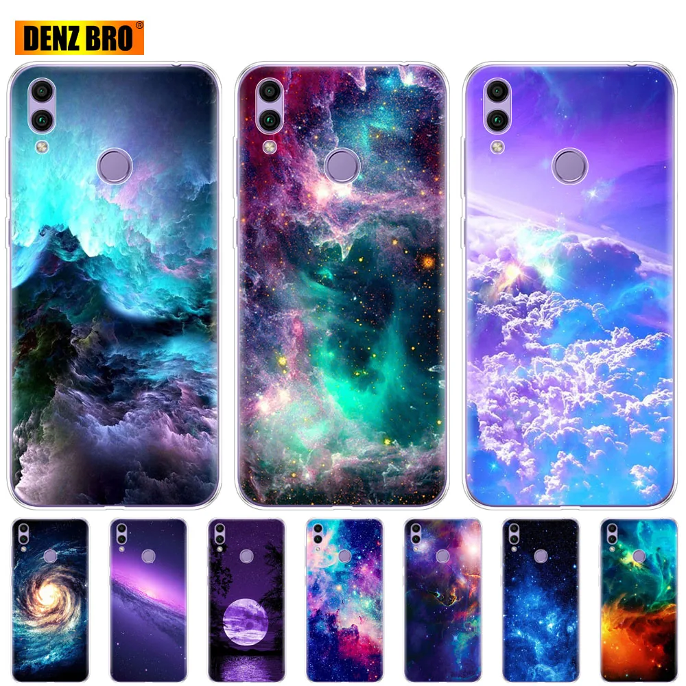 Чехол для Huawei Honor 8A PRO 8C 8X 10 i play задняя крышка huawei Y5 Y6 Y7 Y9 2019 pro Prime galaxy Вселенная небо