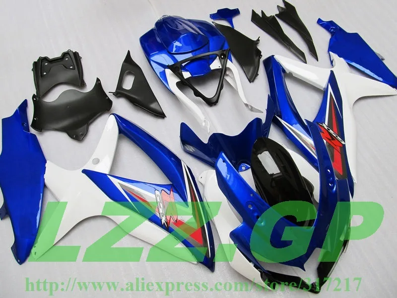 

Injection For K8 08 09 10 SUZUKI GSX R750 GSX-R750 GSXR 750 Kit Blue White k987 GSXR750 K8 2008 2009 2010 Fairing