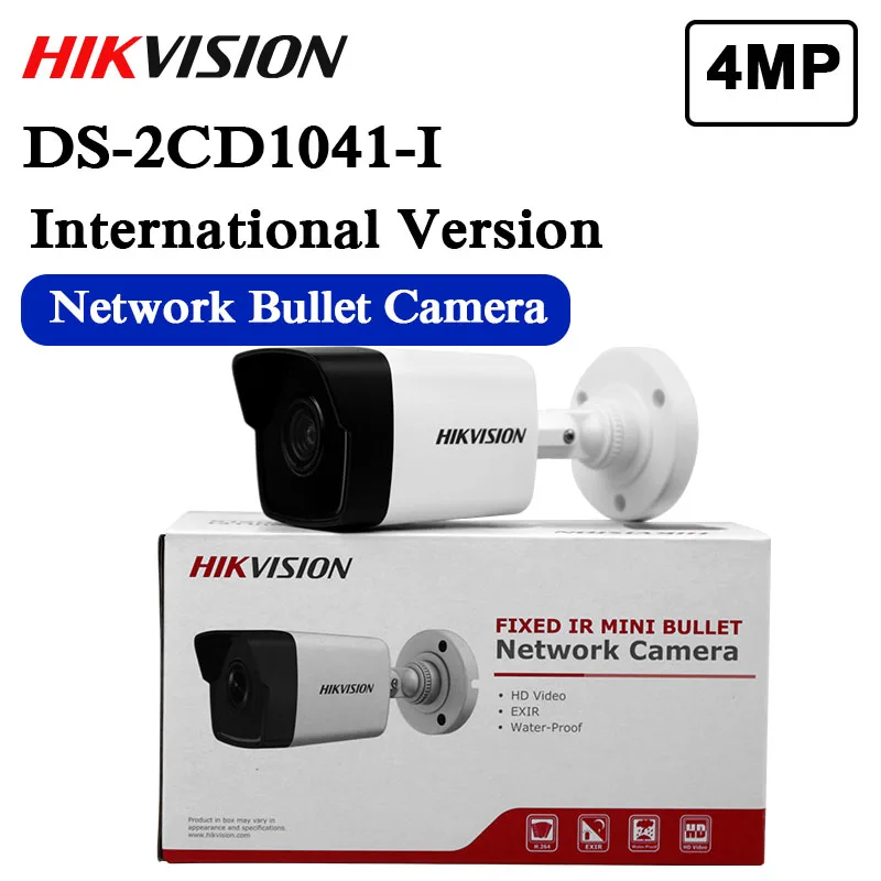 DHL Бесплатная доставка английская версия DS 2CD1041 I 4MP bullet cctv сетевая камера|network