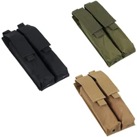 tactical airsoft p90 molle double magazine pouch outdoor military utility hunting bag ump dump drop mag pouch