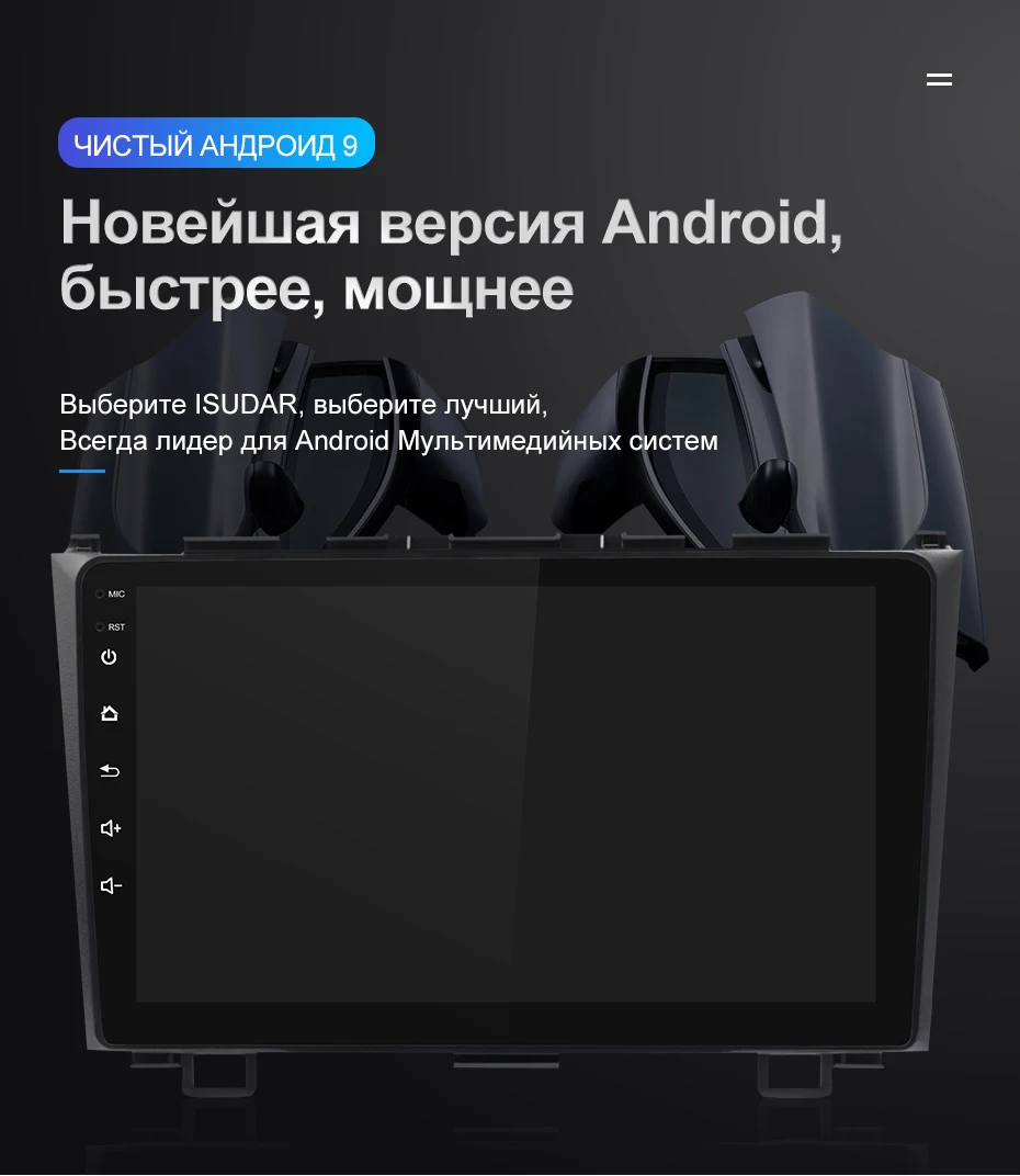 Isudar 1 Din Android 9 Авто Радио для Honda/CR-V/CRV 2006-2011 Автомобильный мультимедийный плеер Восьмиядерный ram 4G rom 64G gps камера DVR DSP