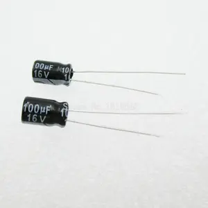 Алюминиевый электролитический конденсатор 20 шт.лот 100 мкФ 16 В 5*7, электролитический конденсатор 16 в 100 мкФ