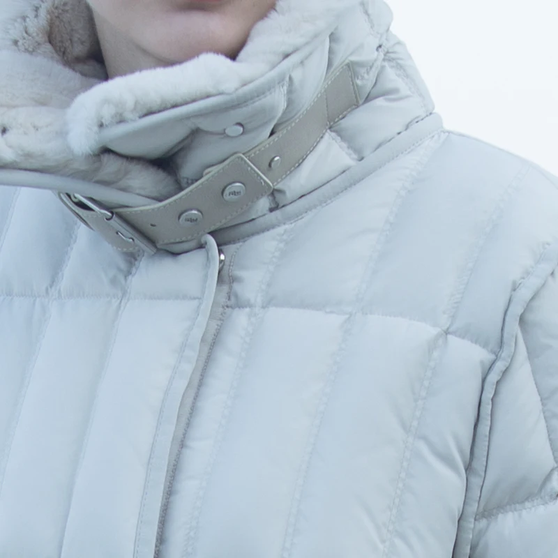 Женское зимнее пальто толстая теплая меховая парка натуральный меховой воротник