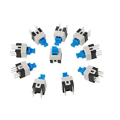 

10 Pcs 6 Pin DPDT Momentary Push Button Key Tact Tactile Switch Non-lock 7 x 7mm