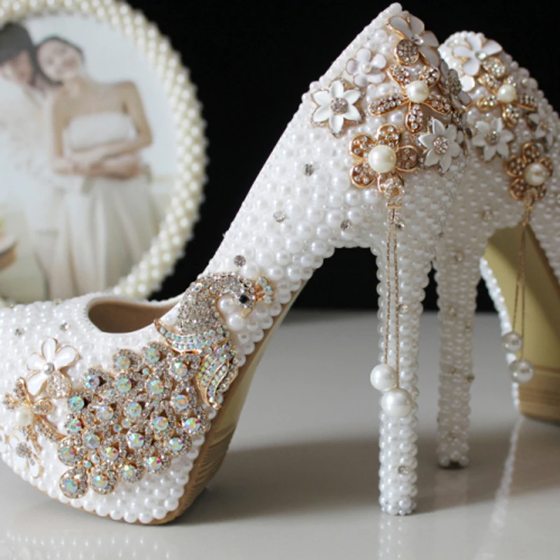 Модная свадебная обувь из натуральной кожи со стразами 2018 свадебные туфли на