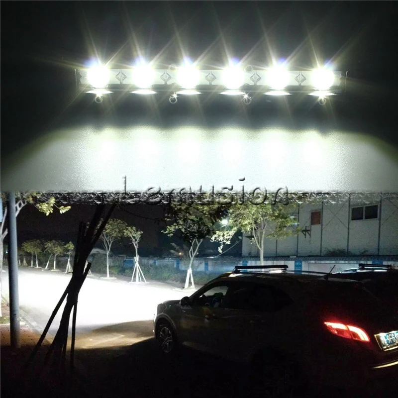 Автомобильный Однорядный светодиодный светильник 12 В противотуманная фара DRL