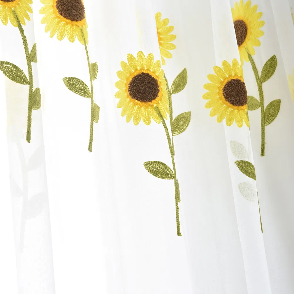 Свежий Стиль Листья занавеска для окна тюль ситтинга лечение дезаций Тюль с