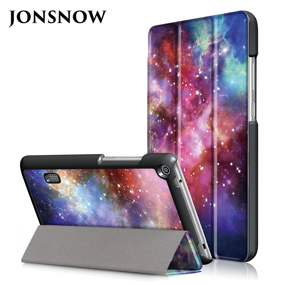 JONSNOW кожаный чехол для huawei Mediapad T3 7 Wifi BG2 W09 с принтом тонкий 3 раза шелковая