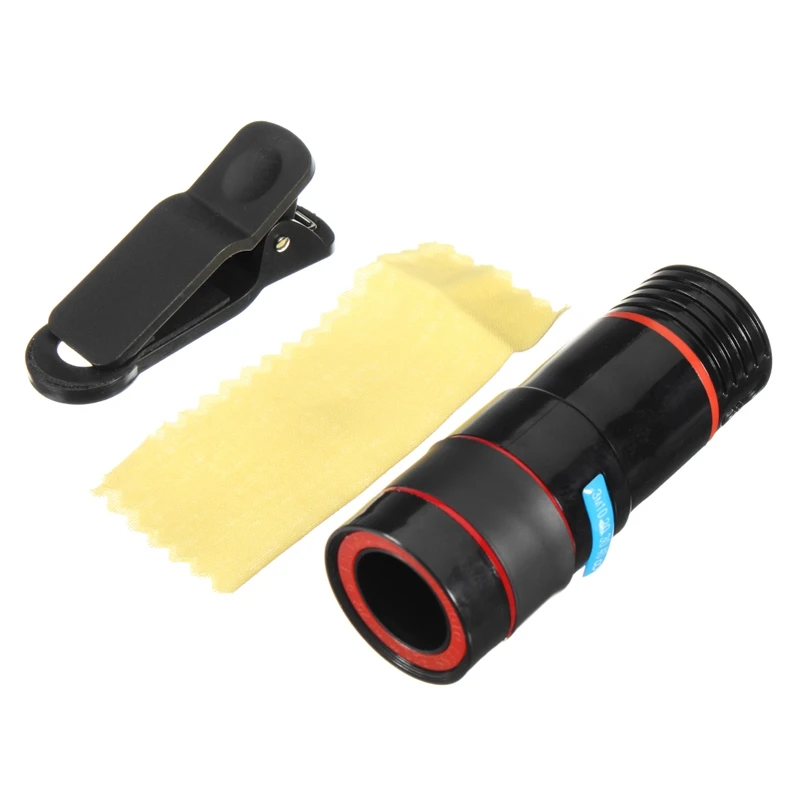 Универсальный телескоп с оптическим зумом 12x телеобъектив клипсой для