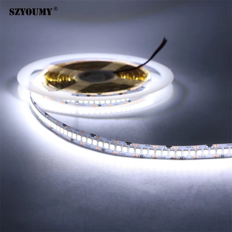 SZYOUMY 10 м Однорядная 2835 SMD мм Печатная плата 1200 Светодиодная лента 12 В постоянного