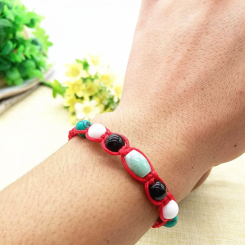 Прямая доставка тканый браслет из нефрита высокого качества мужской женский |