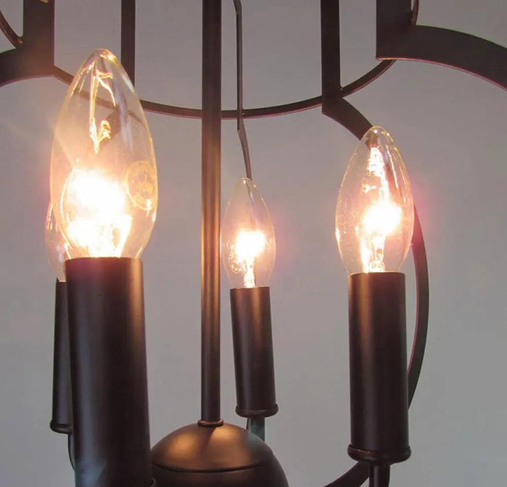 Рабочая лампа в стиле лофт металлическая Подвесная виде птичьей клетки с