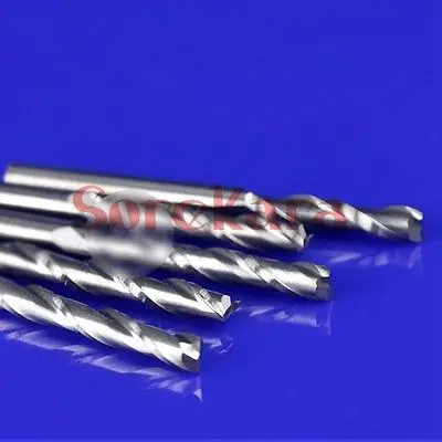 3 175*17 мм твердосплавные Фрезы с ЧПУ два флейта спиральные концевые фрезы из ПВХ