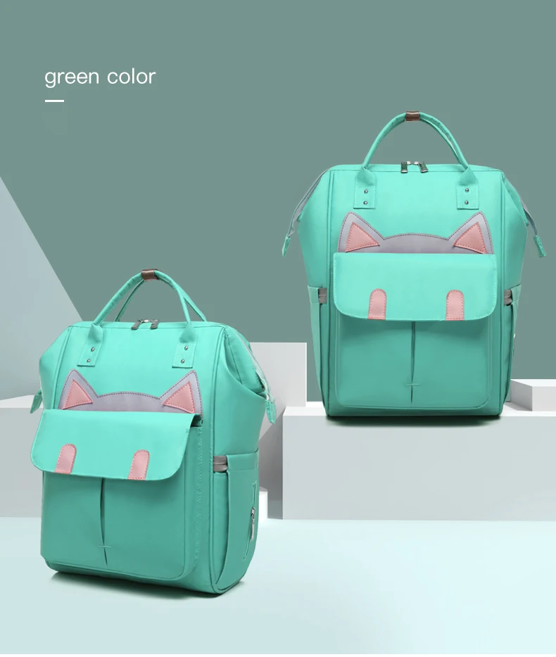 Милый рюкзак Mochila Bolso Mujer с кошачьими ушками, водонепроницаемый нейлоновый рюкзак большой емкости, детские сумки для мам, девочек-подростков, Школьный Рюкзак Для Путешествий