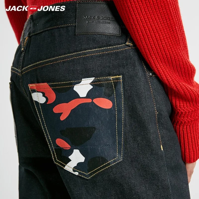JackJones мужские повседневные свободные джинсы из 100% хлопка штаны с карманами