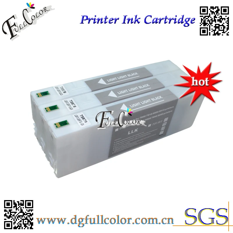 Free shipping 11pcs Printer Compatible Ink Cartridge For Epson pro 9900 9910 7900 7910 with Pigment ink