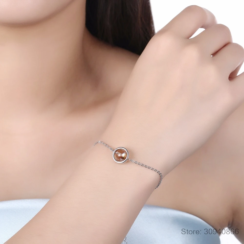 LEKANI оригинальные кристаллы от SWAROVSKI 925 Серебряная бусина браслет браслеты бусины аксессуары для женщин ювелирные украшения