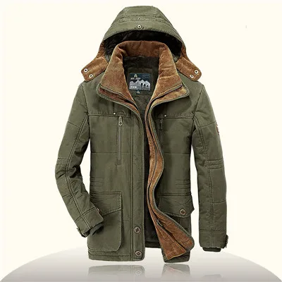 13029 army green Зимняя куртка для мужчин, плюс размер, L-6XL, зимняя парка для мужчин, Толстая теплая военная куртка с хлопковой подкладкой, мужское зимнее пальто, парка с капюшоном, пальто - Цвет: 13029 army green