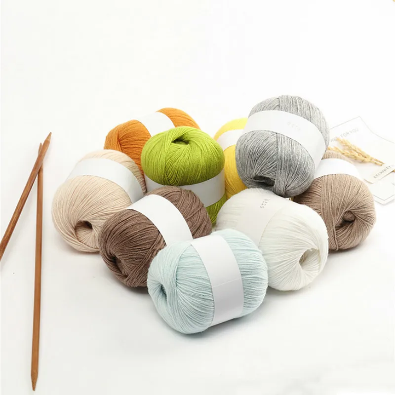 Тонкая Мягкая шерстяная пряжа для ручного вязания шарфа кардиган