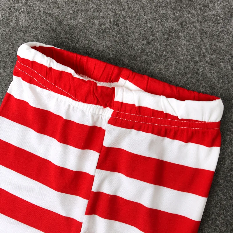 Y01-X086 Children kid's Girl Clothing long sleeve Infantis spring autuman Christmas Suit green tree red striped pants 2pcs/set | Детская