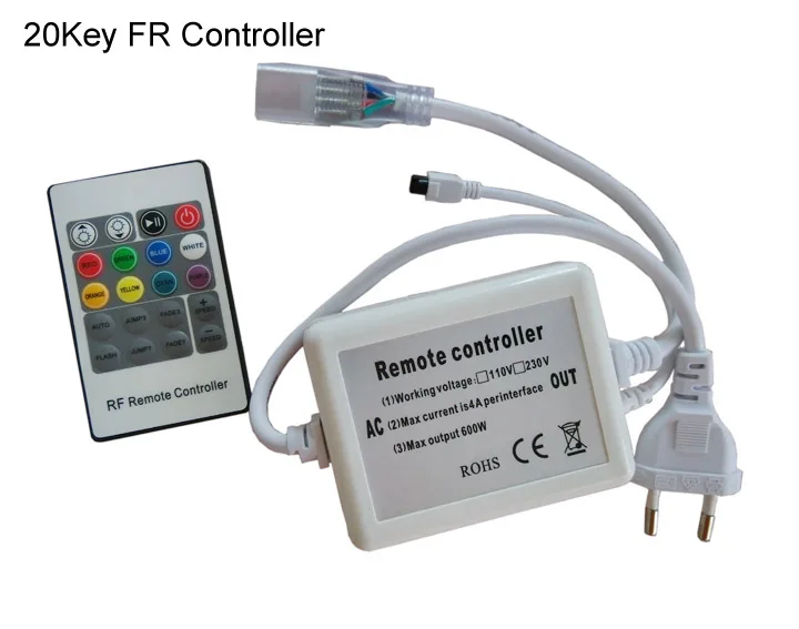 Пульт дистанционного управления светодиодной лентой 220 В 20 клавиш|strip controller|rgb led