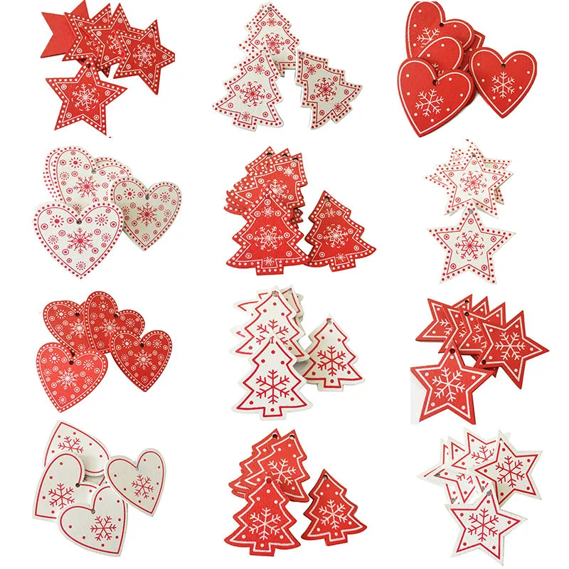 10 шт./лот Новогоднее дерево рождественские украшения кулон натуральное Висячие