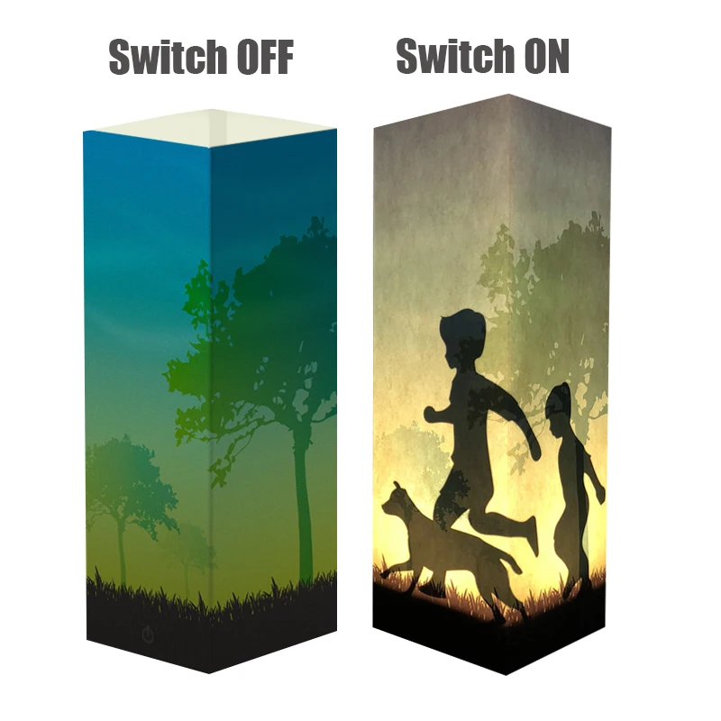 shadow bedroom table lamp dog boy kid room sleep aid light warm white touch sensor battery led lighting OEM gift IY303169-13 | Освещение