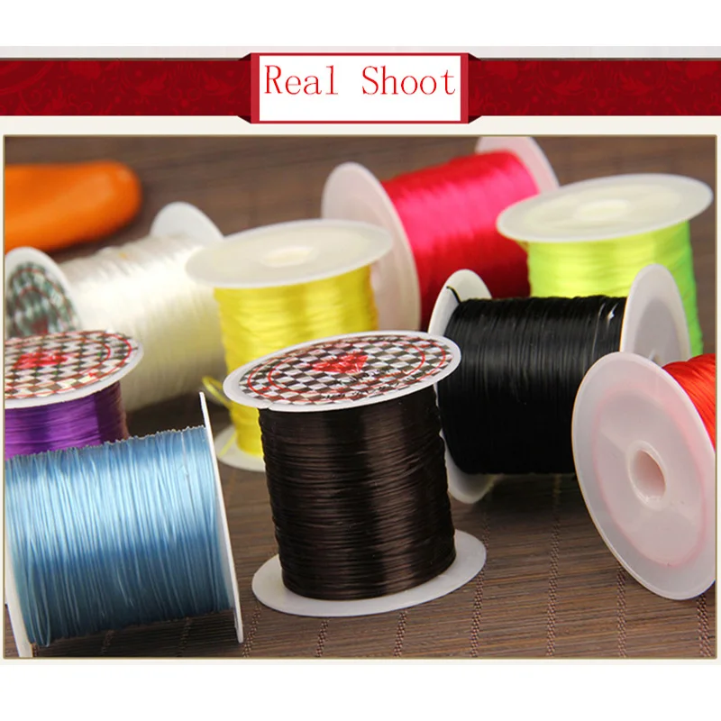 1 рулон/партия прозрачная эластичная нить 0 8 мм леска из нейлона и резины