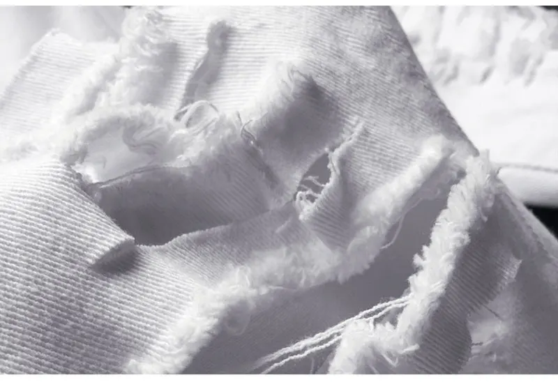 Лето 2018 Модные женские леггинсы джинсы с высокой талией рваные обтягивающие