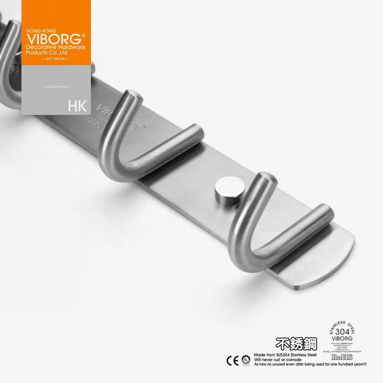 Держатель для полотенец из нержавеющей стали с 4 крючками|coat hooks|towel hookbathroom towel hook |