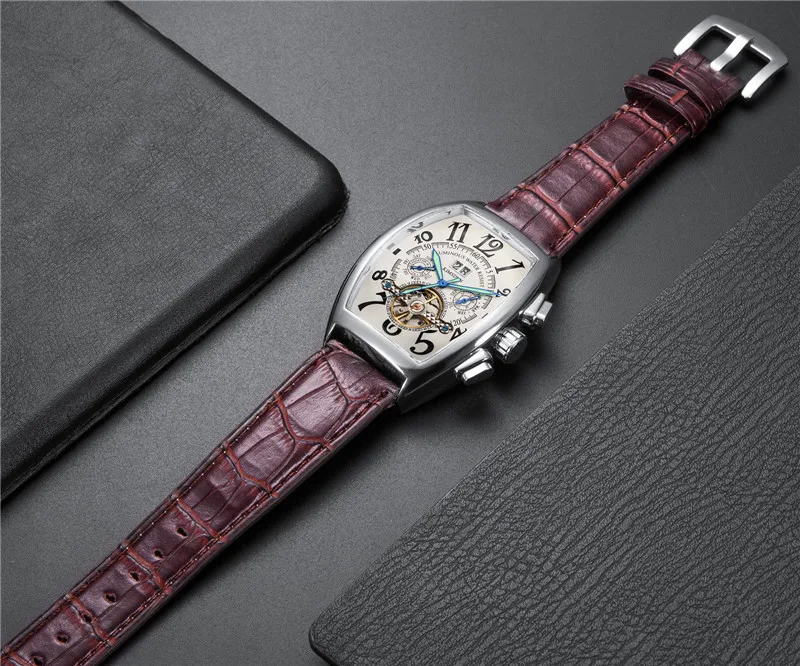 

Luxury Brand KIMSDUN Business Men Watches Tourbillon Automatic Mechanical Watch Men Reloj Hombre Waterproof Leather Male Clock