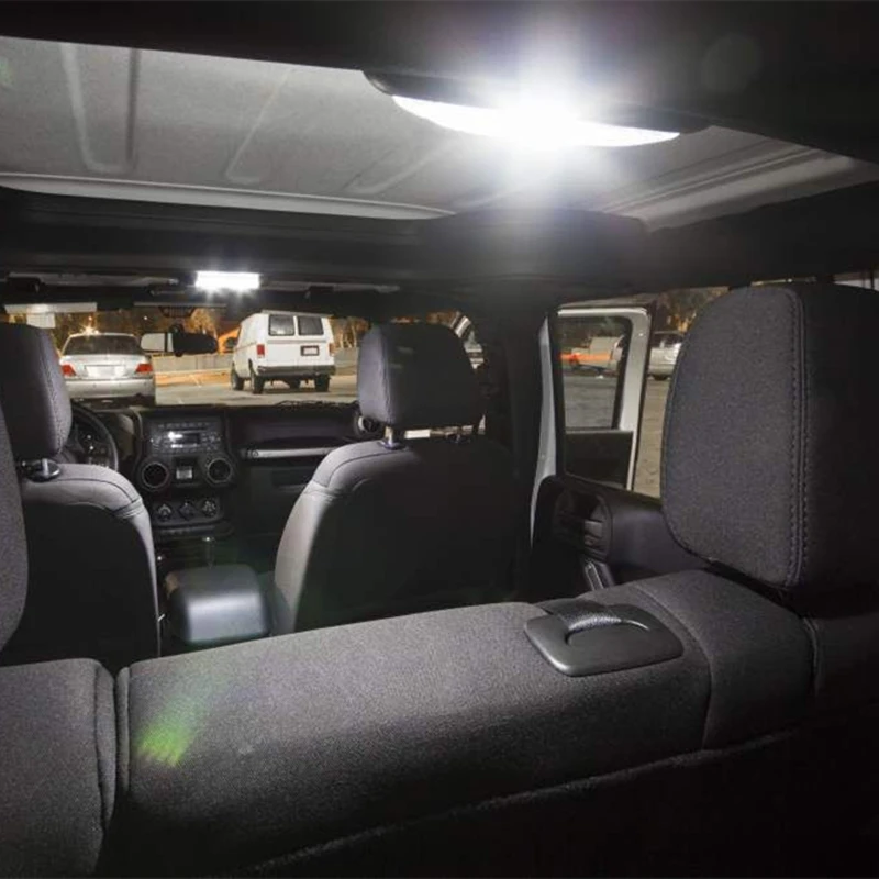 Shinman 4X Error Free LED Interior Light Kit Package For Jeep Wrangler JK 4-Door 2007- Map Dome license led