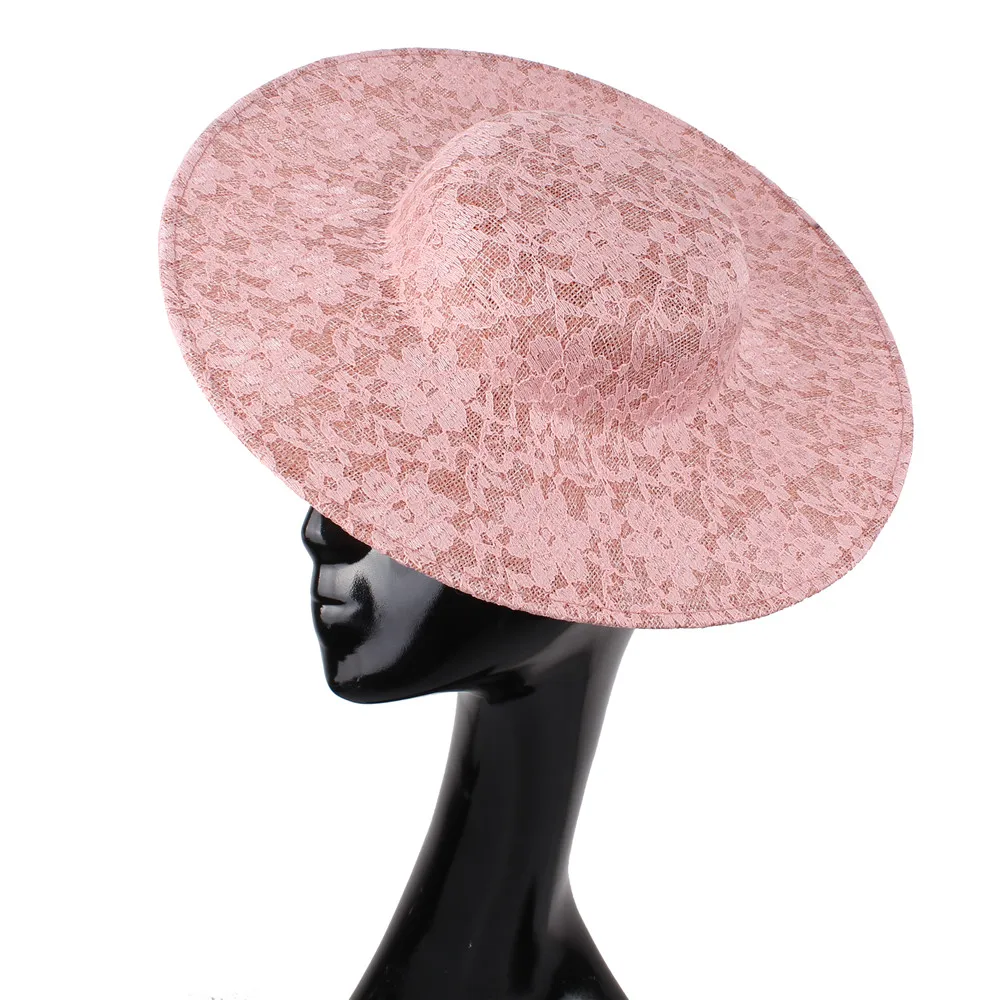 Новое поступление 30 см красный большой размер millinery имитация Sinamay вуалетки база с кружевом вечерние аксессуары для волос DIY Коктейльные шапки