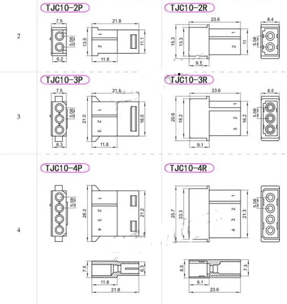 5 компл. 2 p-4 p 8981/TJC10 5,08 мм IDE HDD разъем питания 50800 мужской+ женский с терминалом для ПК/компьютера
