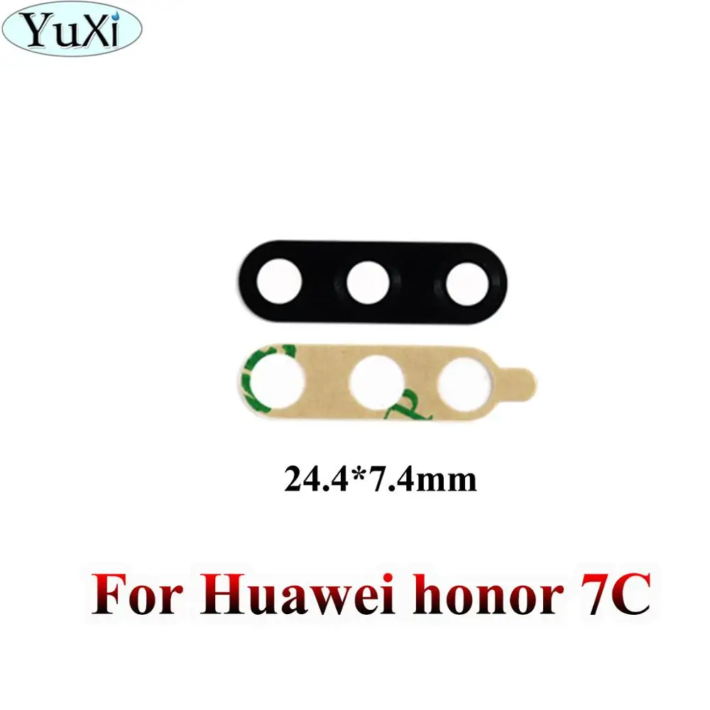 Honor 7C Юйси для huawei Honor 7C 7i 7A 6x 6A 5C 5x 4A 4x 3C 6 V8 V9 8x10 6 Plus играть стеклянный объектив задней камеры с помощью клейкой Стикеры - Цвет: Honor 7C