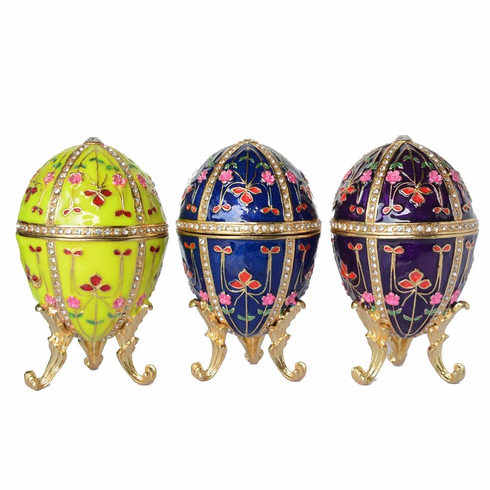 

faberge style egg jewelry trinket treasured wedding ring gift boxes home ornaments novelty collectible gifts