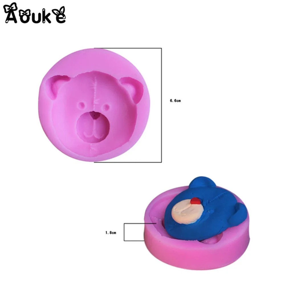 Маленькая Мишка форма для украшения тортов Силиконовая Форма Мыло шоколадные