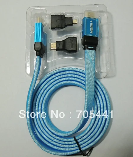 1 8 м 4 в высокоскоростной 3 HDMI мини микро кабель адаптер конвертер розничной