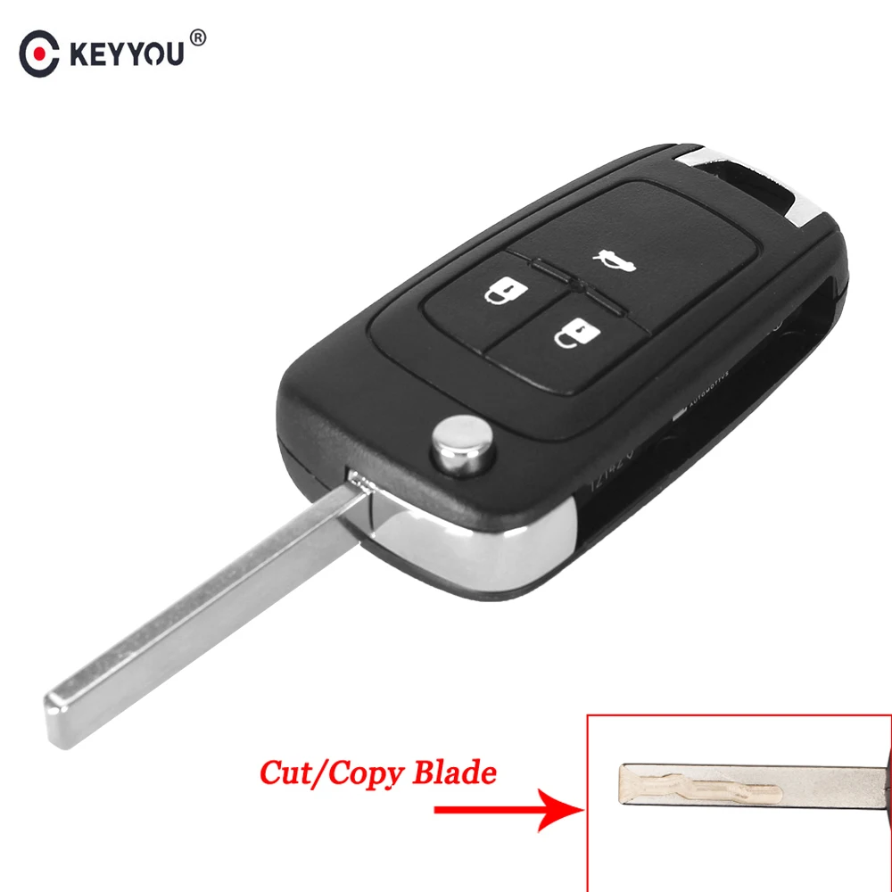 KEYYOU Флип складной дистанционный ключ для автомобиля в виде ракушки для Chevrolet Cruze Эпика лова Camaro Impala 2/3/4/5 кнопки HU100 резки Услуги