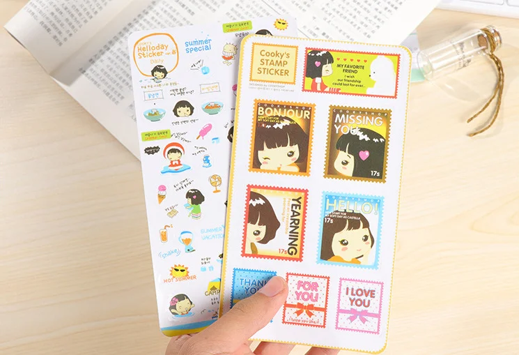 Наклейки из ПВХ для скрапбукинга дневника телефона 10 шт./лот | Канцтовары офиса и