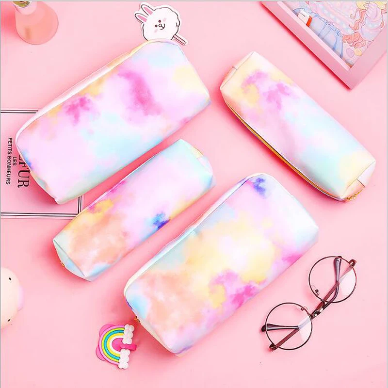 Чехол с облаком Kawaii водонепроницаемый милый большой емкости PU для девочек планировщик Карандаш сумка школьные принадлежности материал Escolar Papelaria