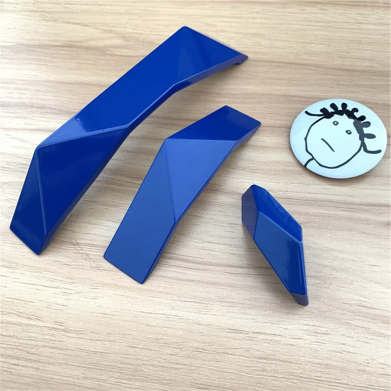 Blue LCH Одежда высшего качества однотонные цинковый сплав геометрической формы в европейском стиле Стиль ручка шкафа Белый синяя отделка «под фортепиано» античная латунь ящика Ручка Потяните - Цвет: Blue