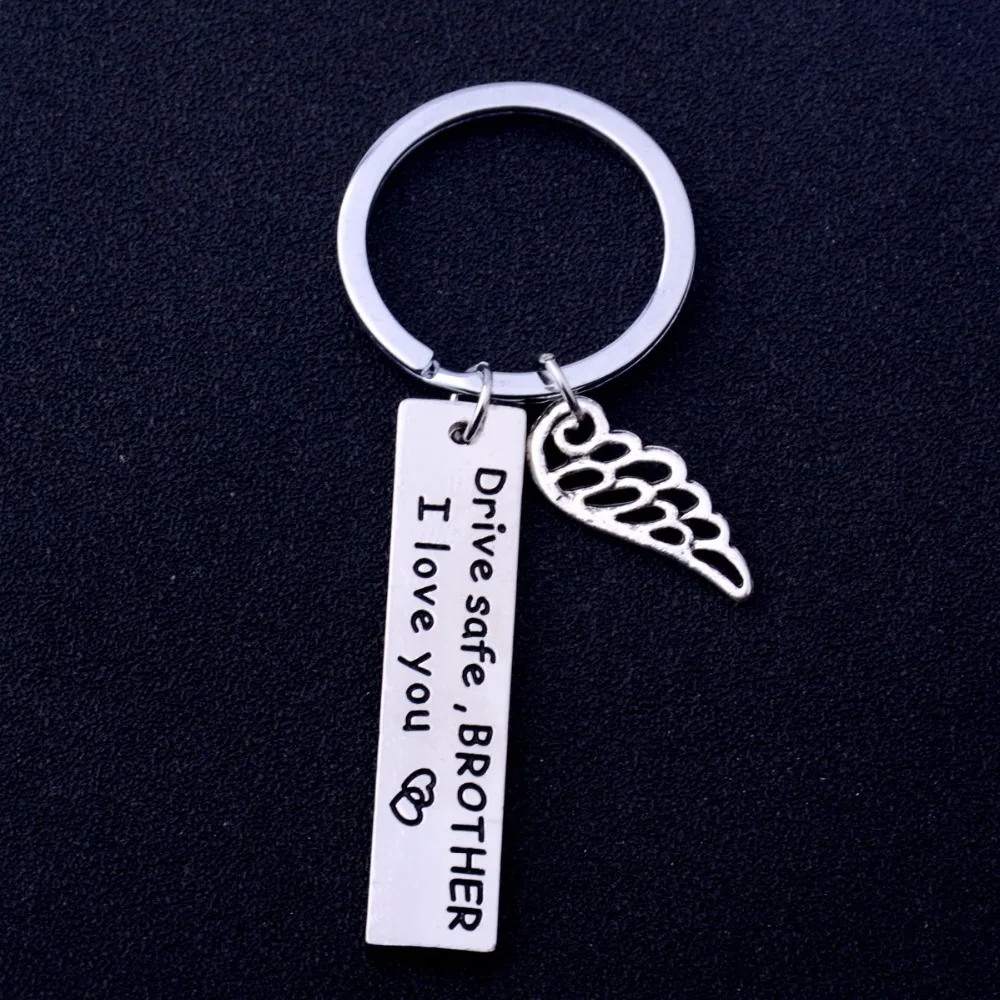 Прекрасная подвеска крыло Ангела Брелок Драйв Сейф брат брелок для семьи