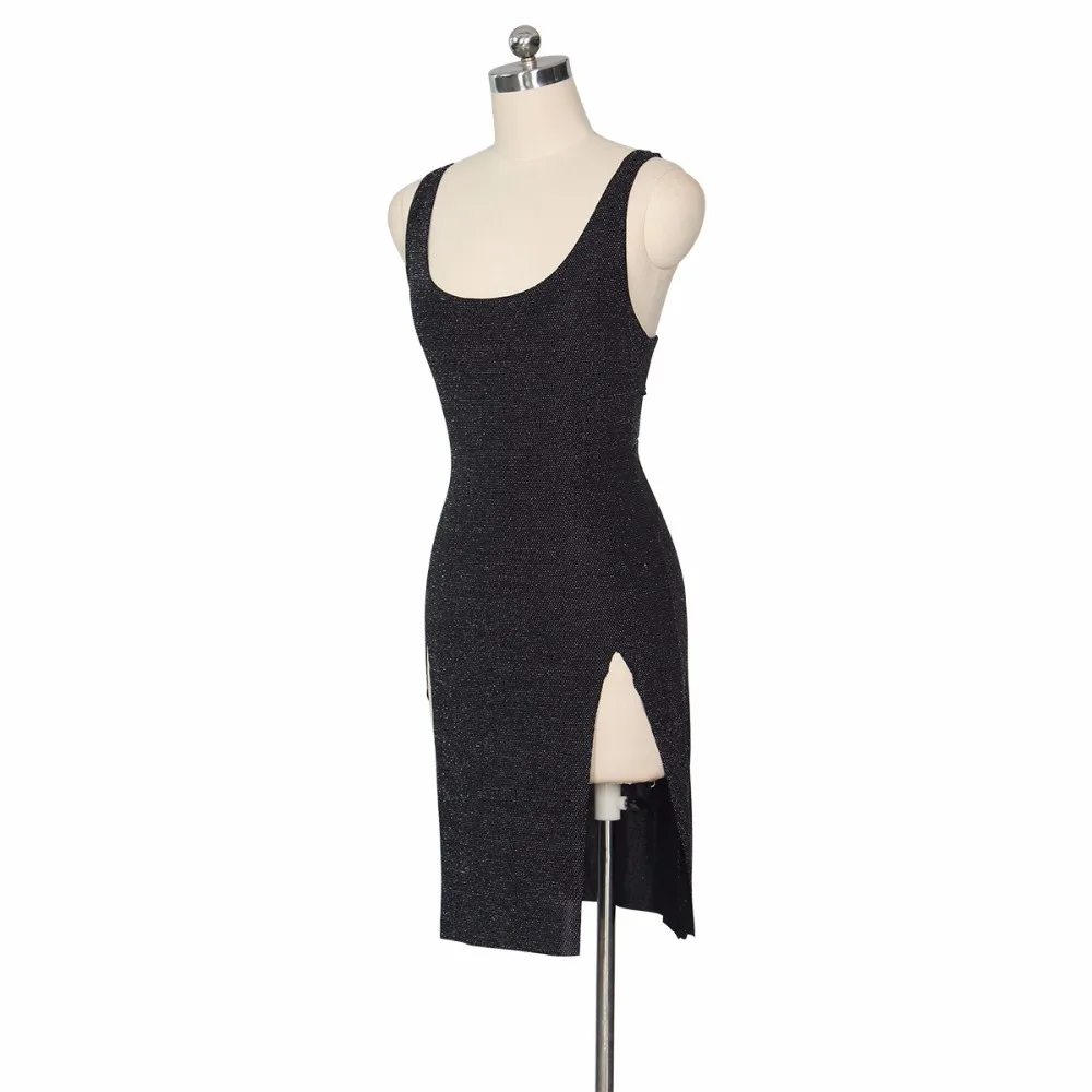 Misstyle вечерние платье пикантные Для женщин с боковыми Танк Bodycon вырезом на спине