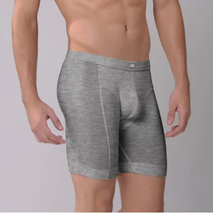 healthy gray Мужские боксеры, мужские боксеры, шорты, мужское нижнее белье, Длинные боксеры, белые шорты, Модальные, под шорты, мужские боксеры, шорты, сексуальные, теплые - Цвет: healthy gray