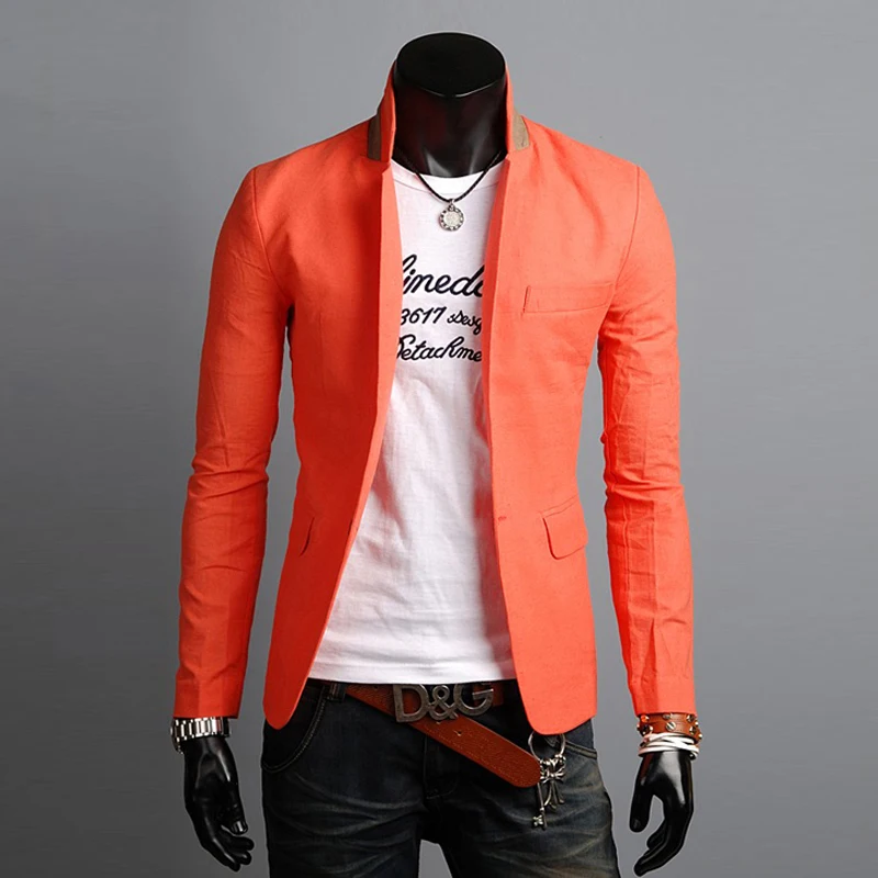 Лен Для мужчин куртка формальный костюм Veston Homme Veste полный мужской европейский Slim