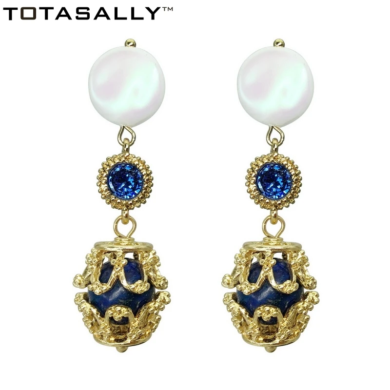 Женские винтажные серьги TOTASALLY с искусственным жемчугом в стиле барокко