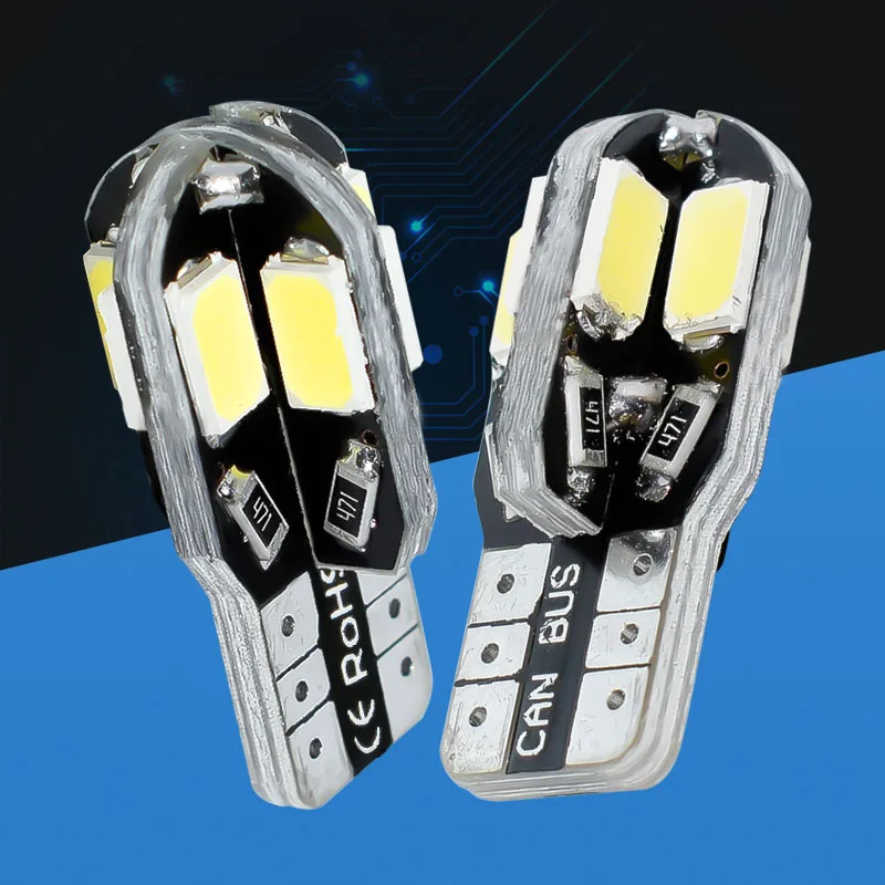 10 шт. Автомобильные светодиодные лампы T10 8 smd 5630 5730|lamp black light|light drawlamp shades for wall lights |